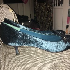 Dark Teal Kitten Heels